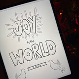 JOY TO THE WORLD FREEBIE COLORING PAGE